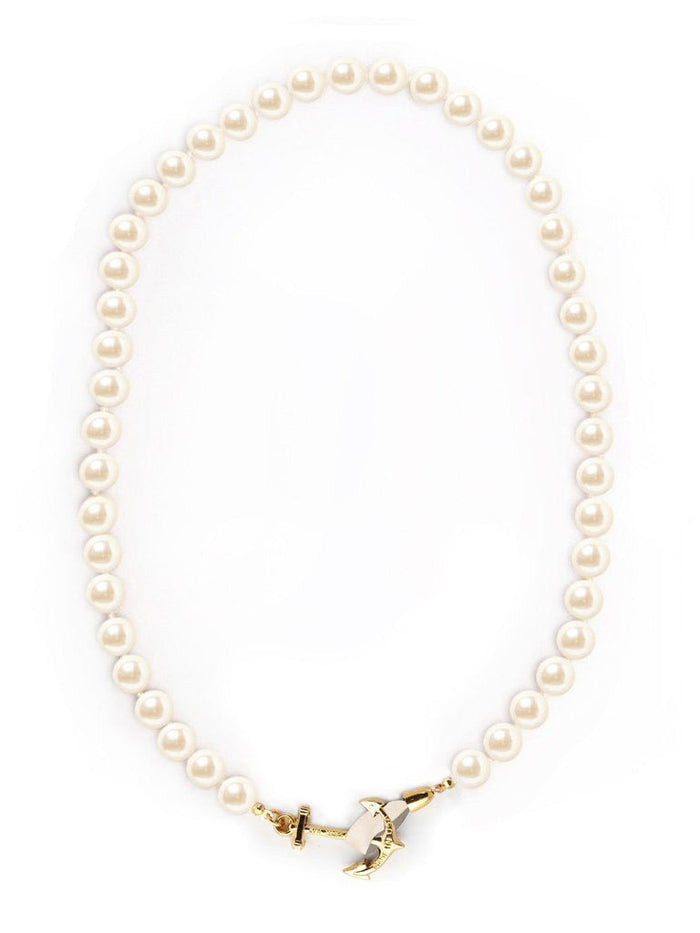 KJP Valerie Pearl Necklace with Anchor Clasp – Kiel James Patrick