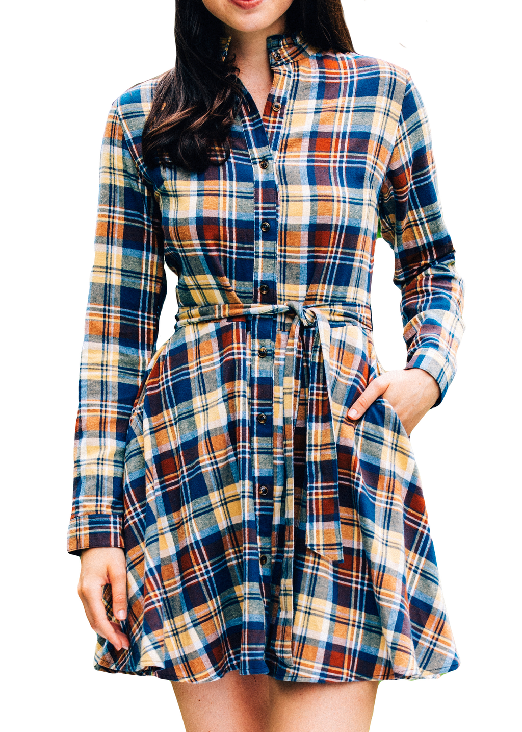 Cozy Cabin Flannel discount Shirt Dress XL Plaid A-Line Long Sleeve Kiel Patrick Cotton