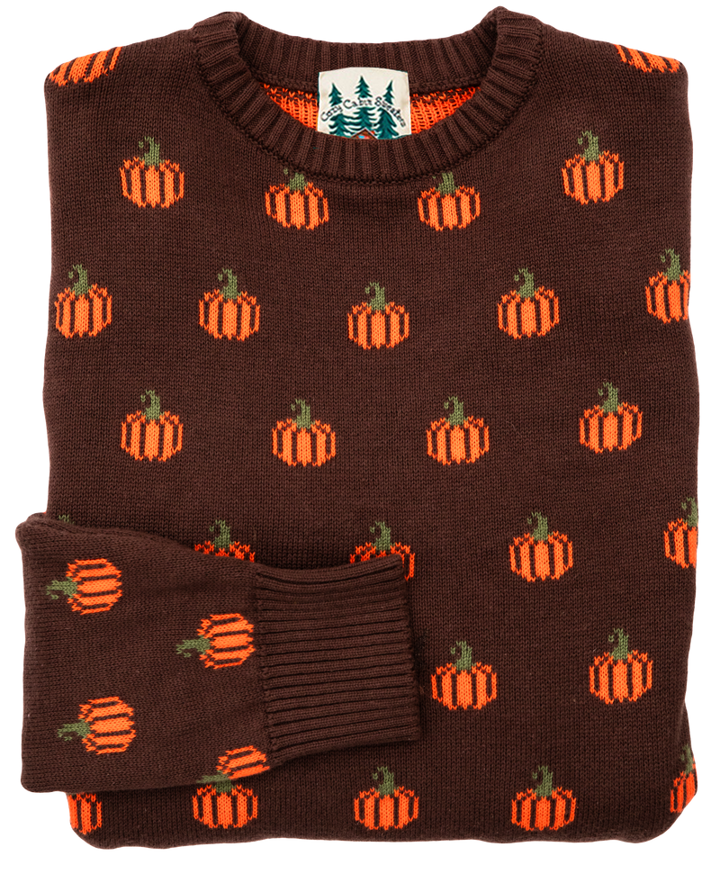 The Country Pumpkin Women's Sweater- Brown