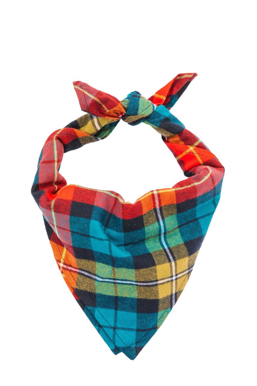 Coziest Cabin Flannel Dog Bandana