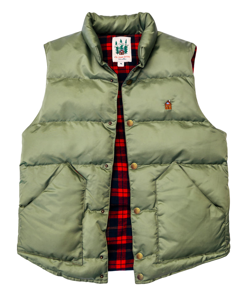 Cozy Cabin Puffer Vest- Green