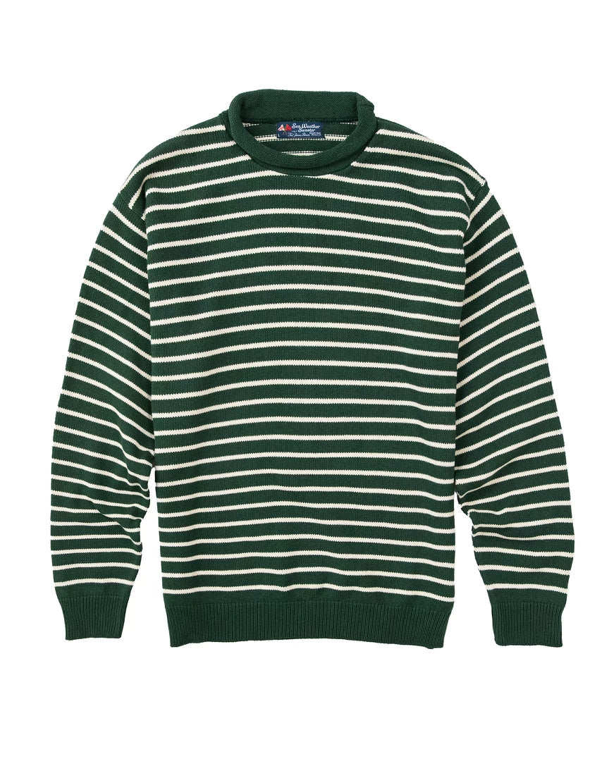 Douglas Green Striped Rollneck Sweater - Men's