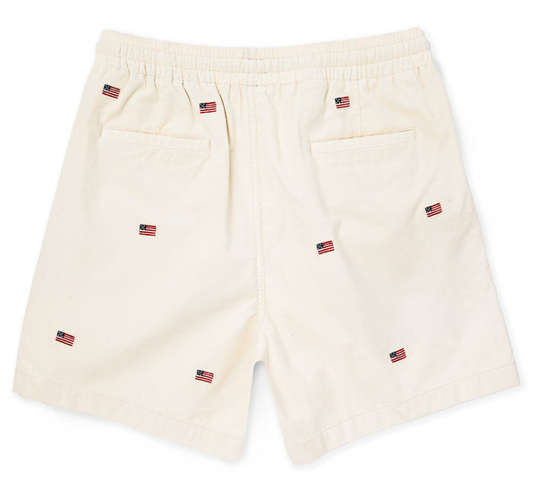 American Flag Corduroy Shorts