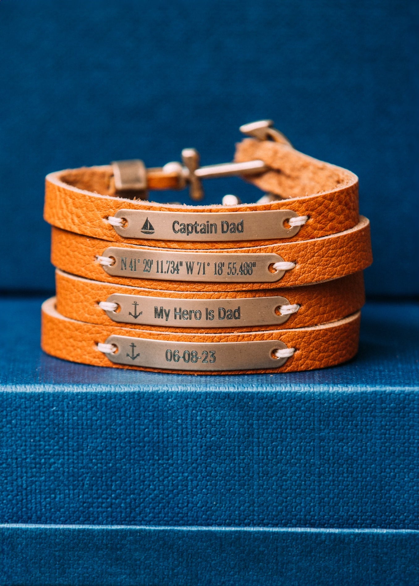 World Traveler's Engravable Father's Day Bracelet