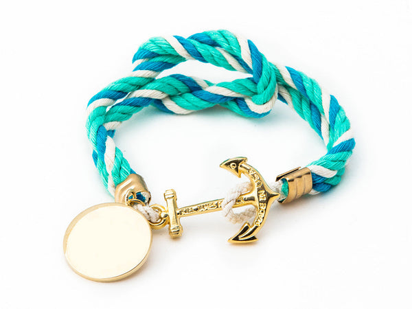 Felicity's Wave Pool Charm - Kiel James Patrick Anchor Bracelet Made in the USA