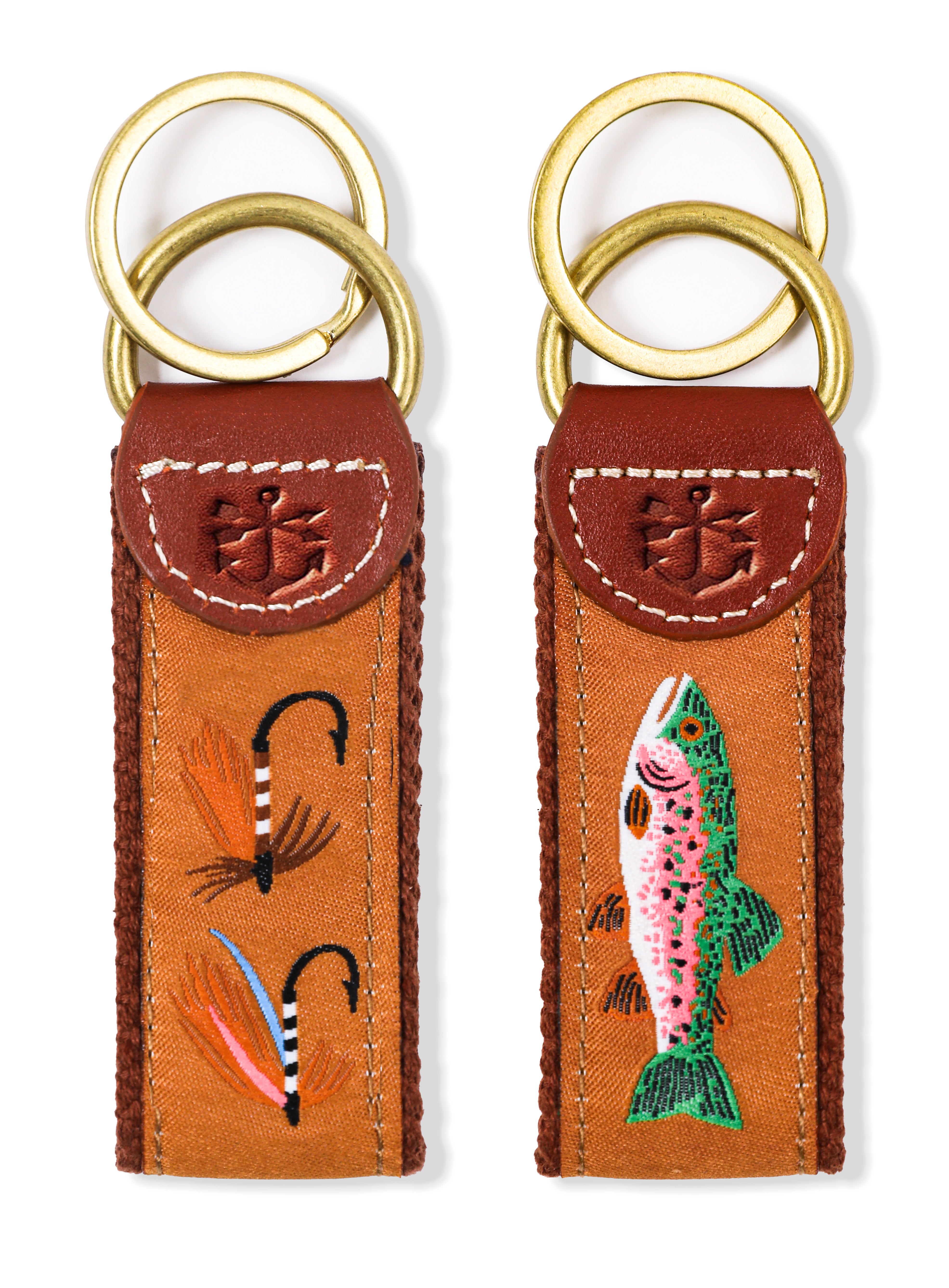 Fly Fishing Ribbon Key Fob