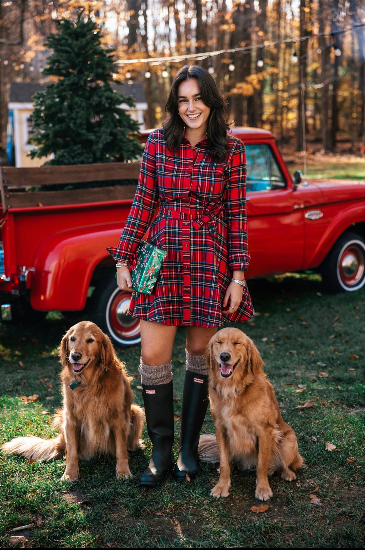 Winter Spice Flannel Dress