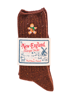 Gingerbread Donegal Sock