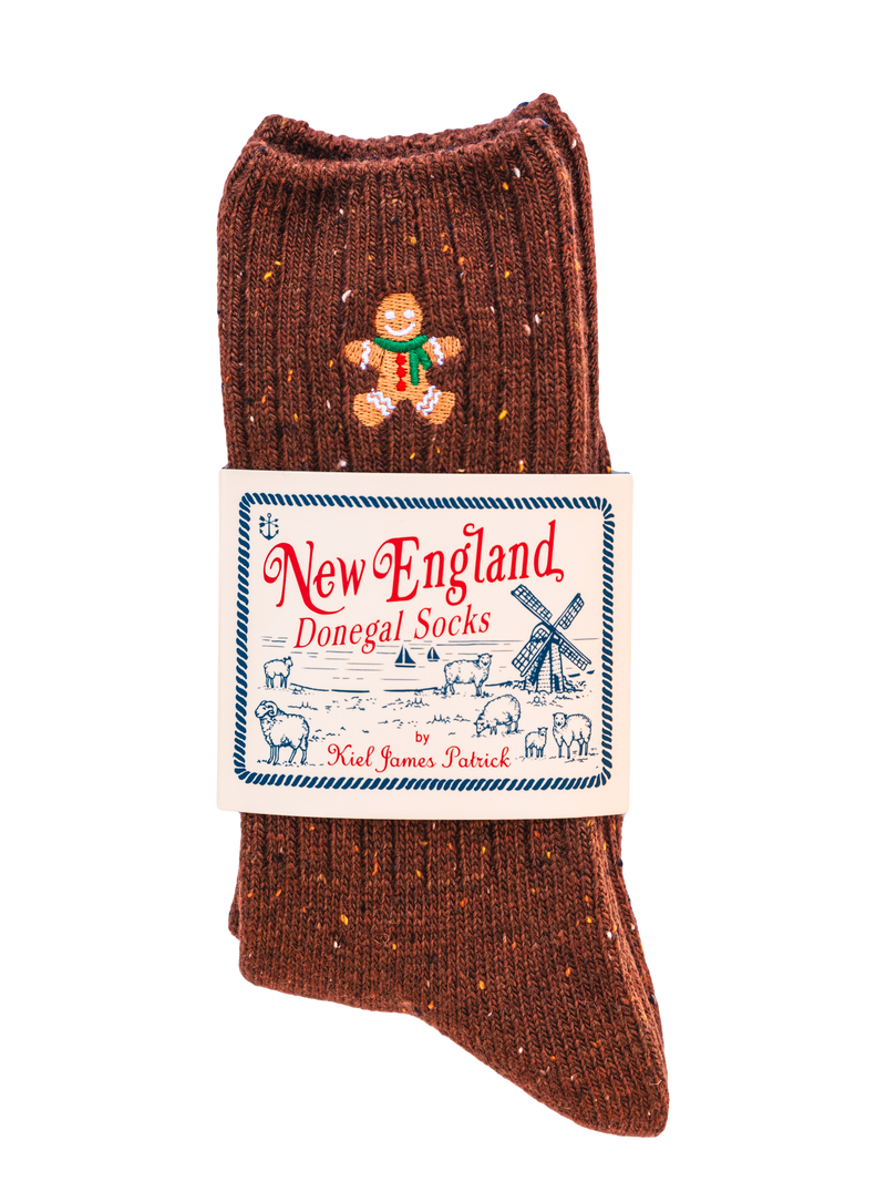 Gingerbread Donegal Sock