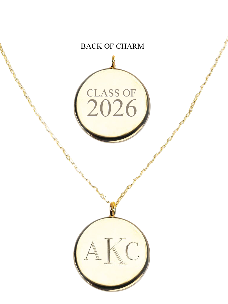 Gold Engravable Graduation Pendant Necklace