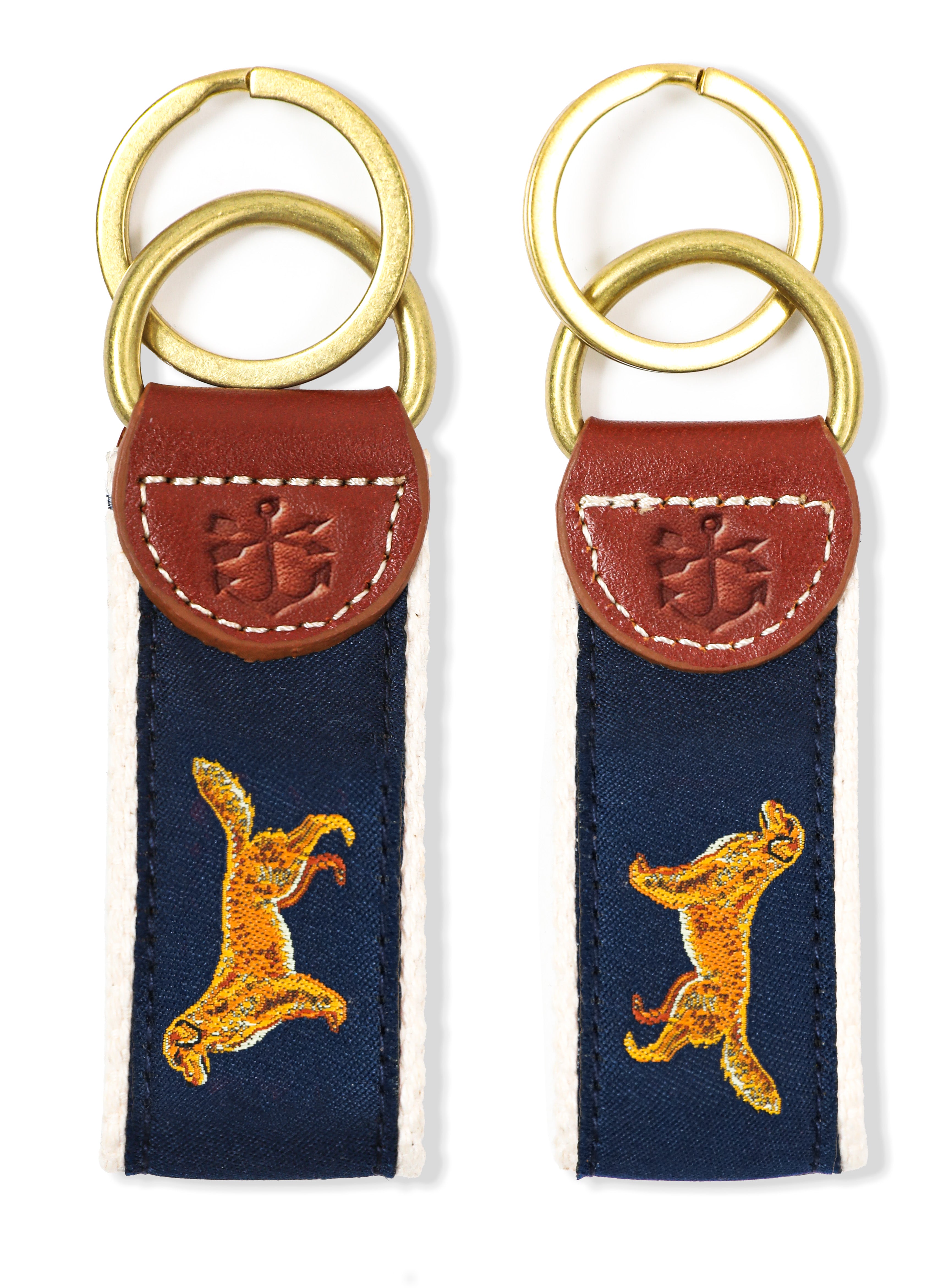 Golden Retriever Ribbon Key Fob