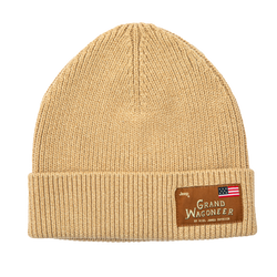 Jeep® x KJP Grand Wagoneer Knit Beanie in Tan