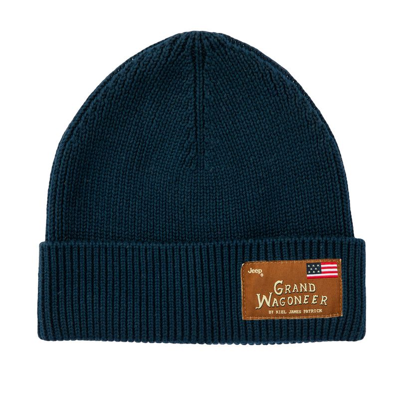 Jeep® x KJP Grand Wagoneer Knit Beanie in Navy