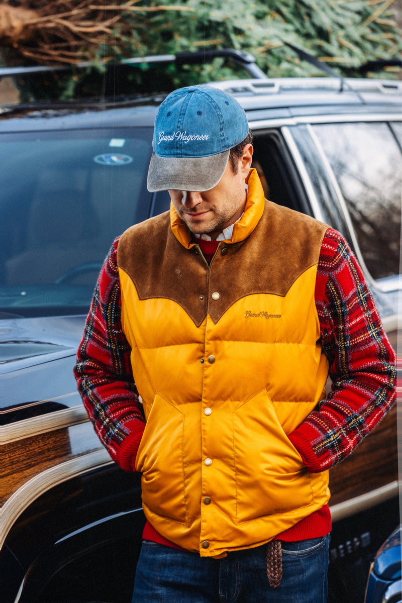 Jeep® x KJP Grand Wagoneer Puffer Vest in Tan