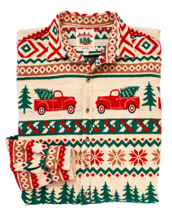 Holiday Truck Flannel Shirt Jacket