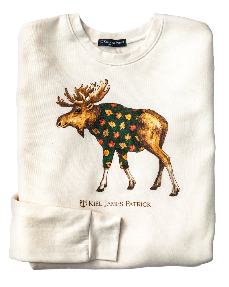 Cozy Leaf Moose Sweatshirt