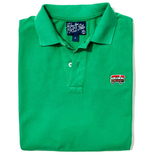 Jeep® x KJP Men's Classic Wagoneer Pique Polo Shirt in Green