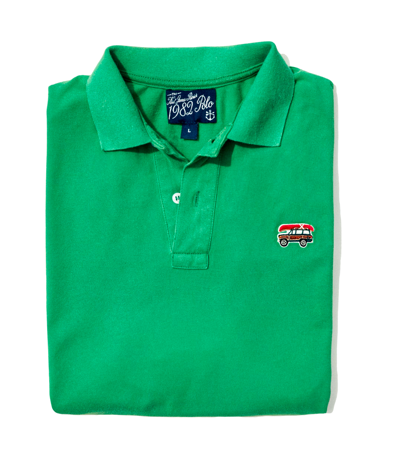 Jeep® x KJP Men's Classic Wagoneer Pique Polo Shirt in Green Jeep® x KJP Men's Classic Wagoneer Pique Polo Shirt in Green