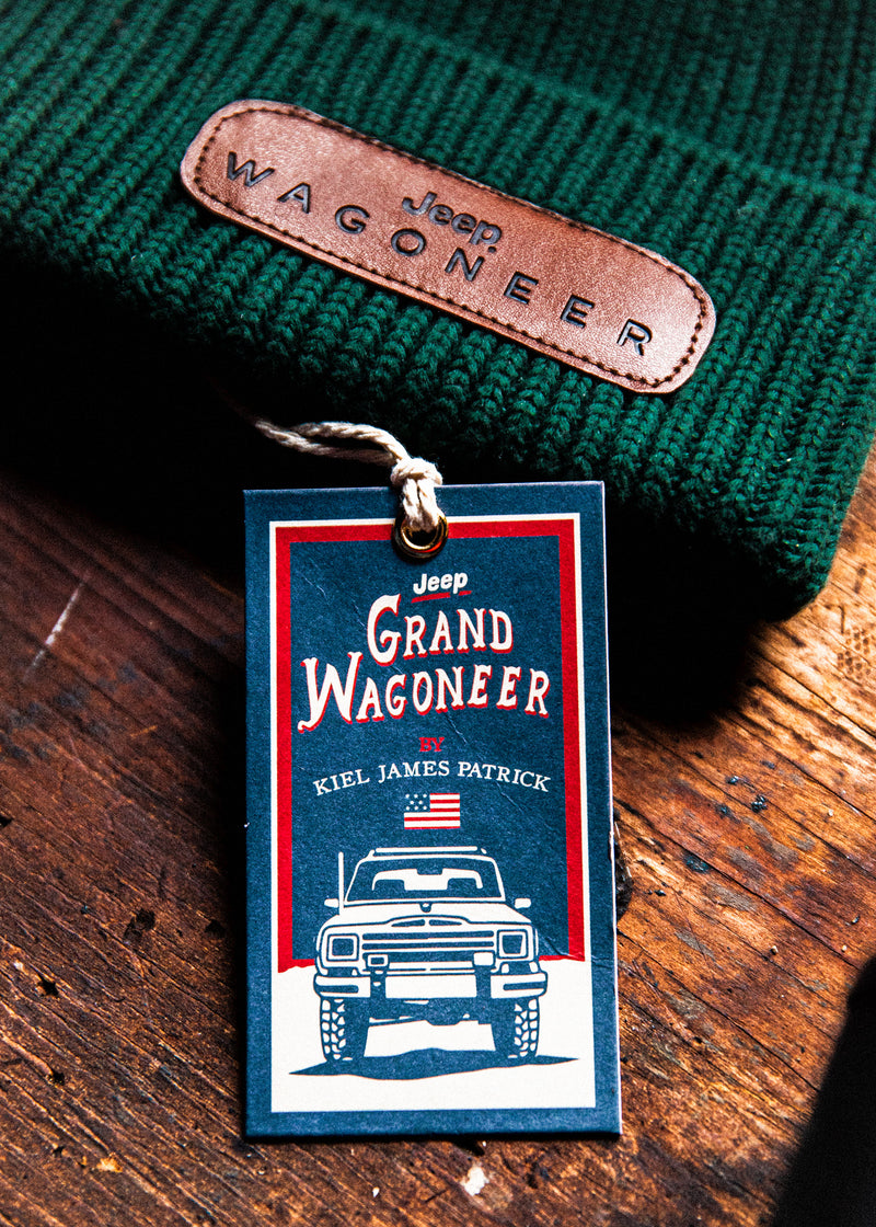 Jeep® x KJP Grand Wagoneer Knit Beanie in Green