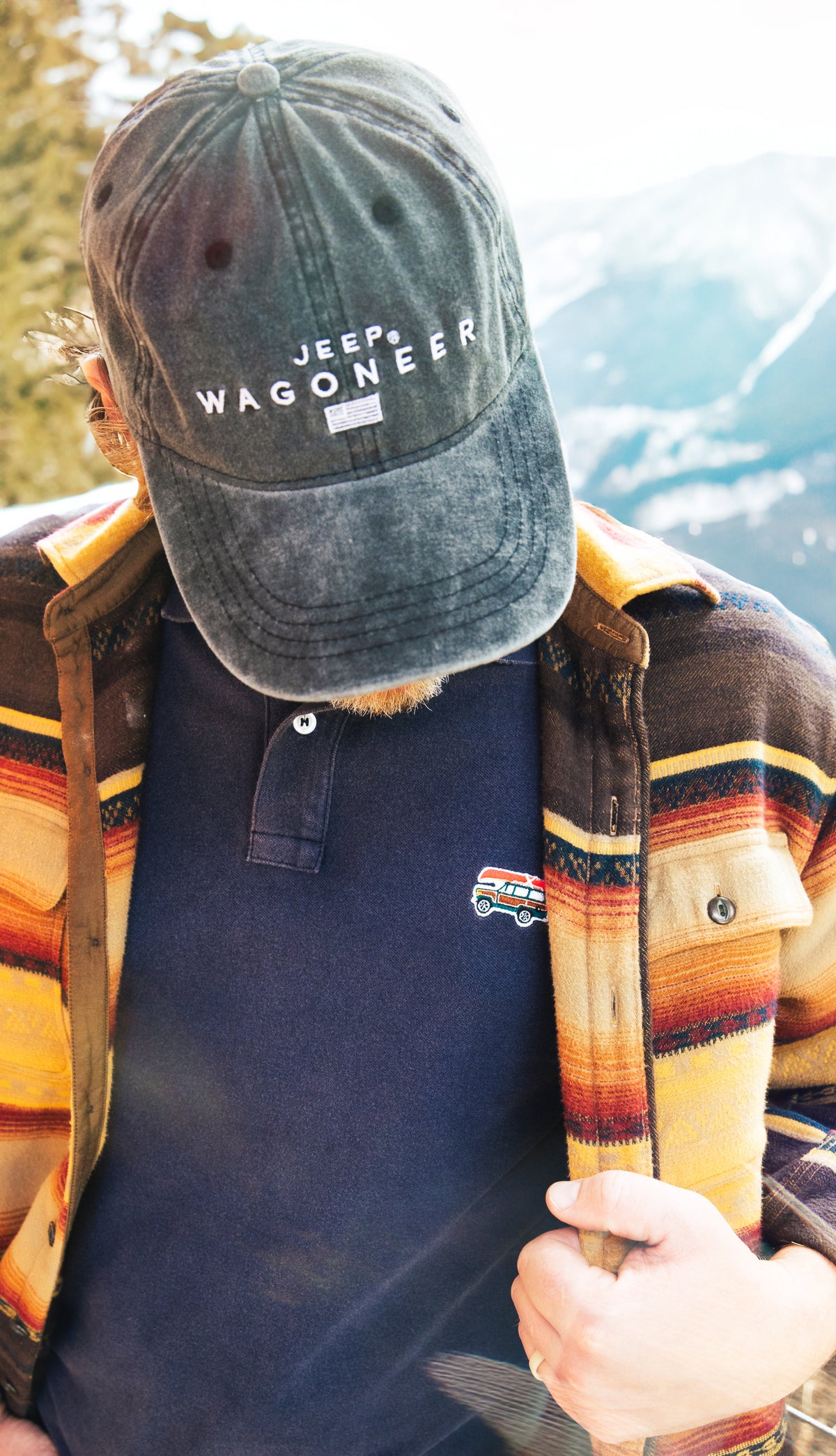 Jeep® x KJP Wagoneer American Flag Embroidered Ball Cap