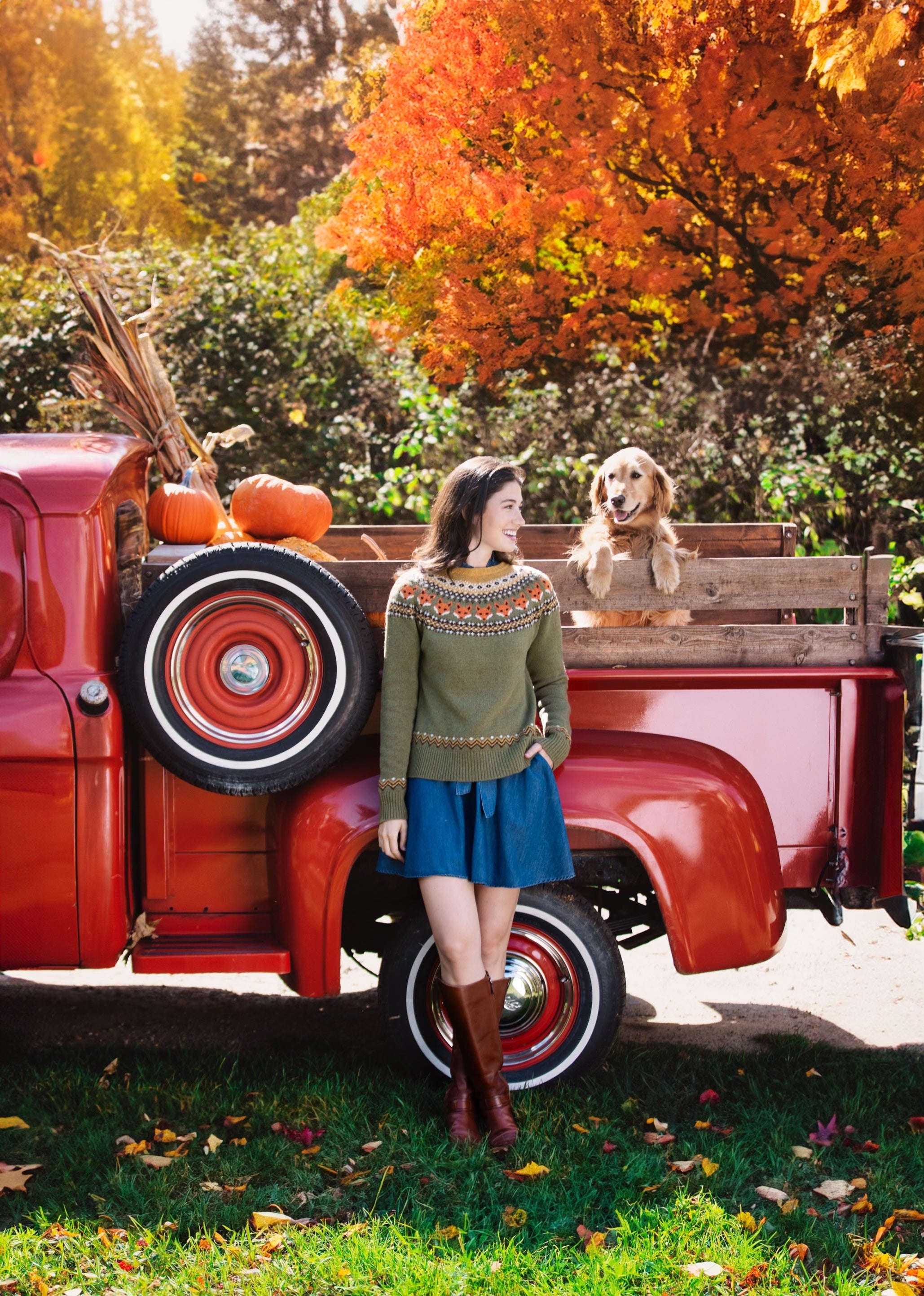 KJP Women's Highland Fox Fair Isle Crewneck Fall Sweater – Kiel James ...