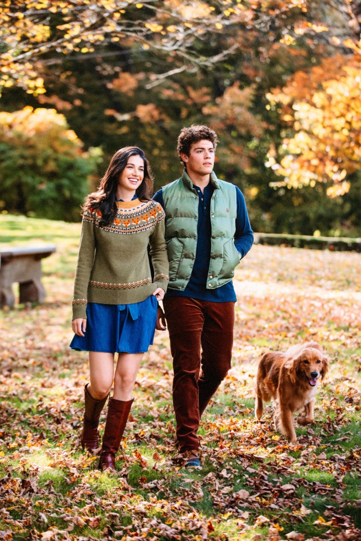 Cozy Cabin Puffer Vest in Green
