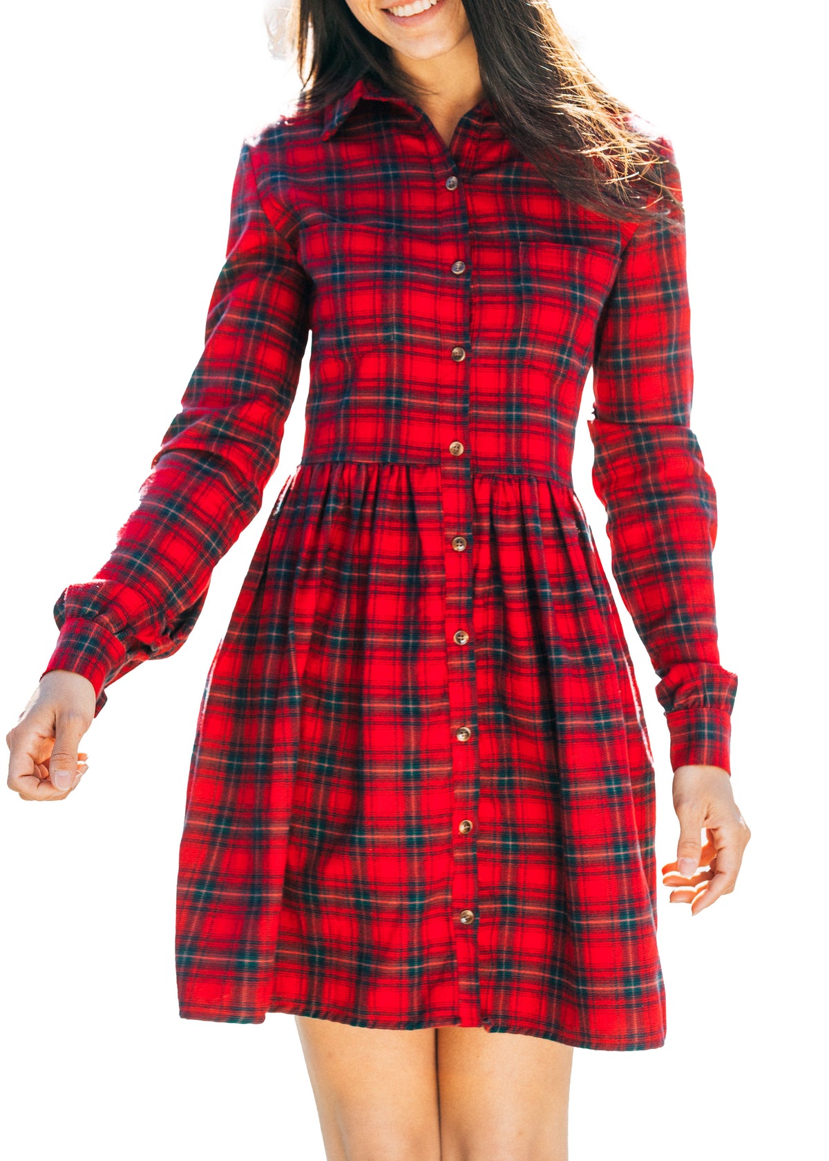 Holly Berry Flannel Dress