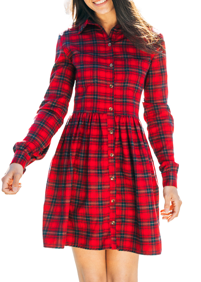 Holly Berry Flannel Dress Holly Berry Flannel Dress
