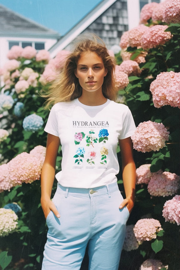 Hydrangea Blooms T-Shirt- Women's