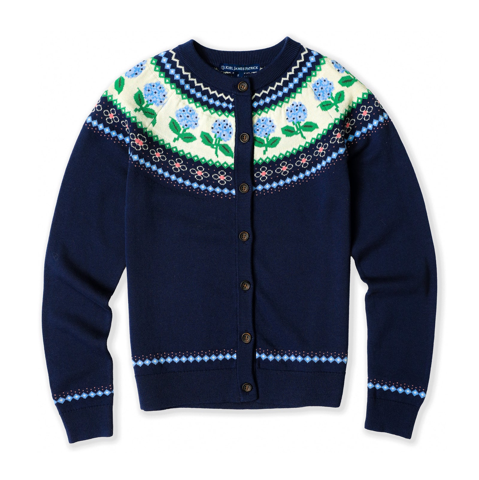 Nantucket Hydrangea Cardigan in Navy – Kiel James Patrick
