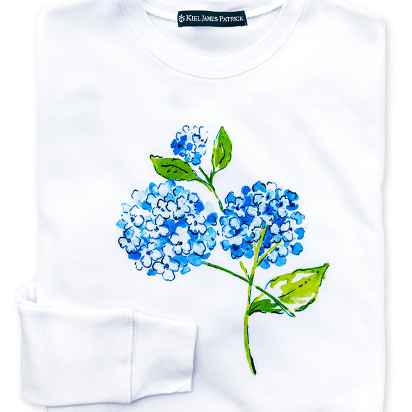HydrangeaPrintedWhiteSweatshir