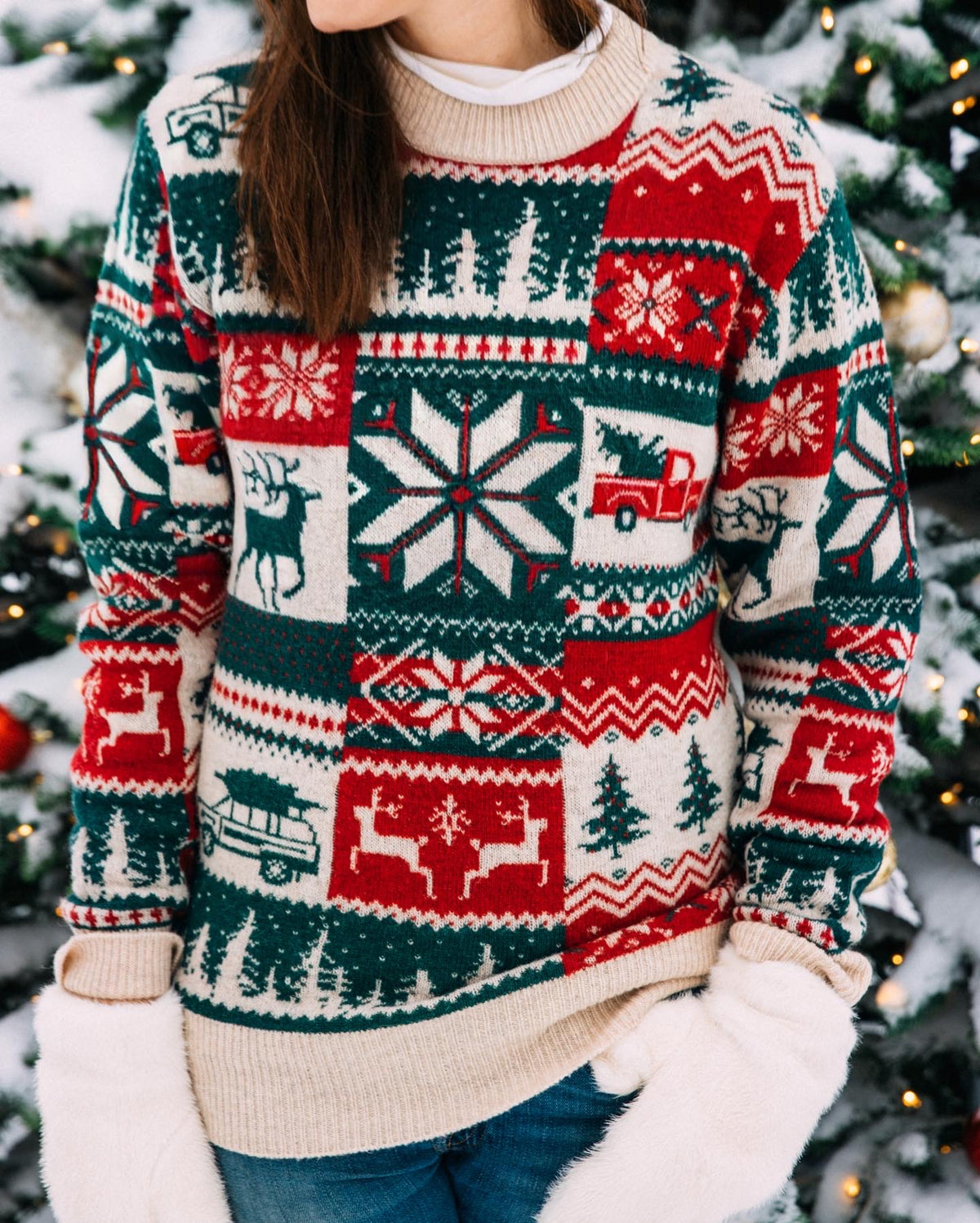 Christmas Patchwork Sweater