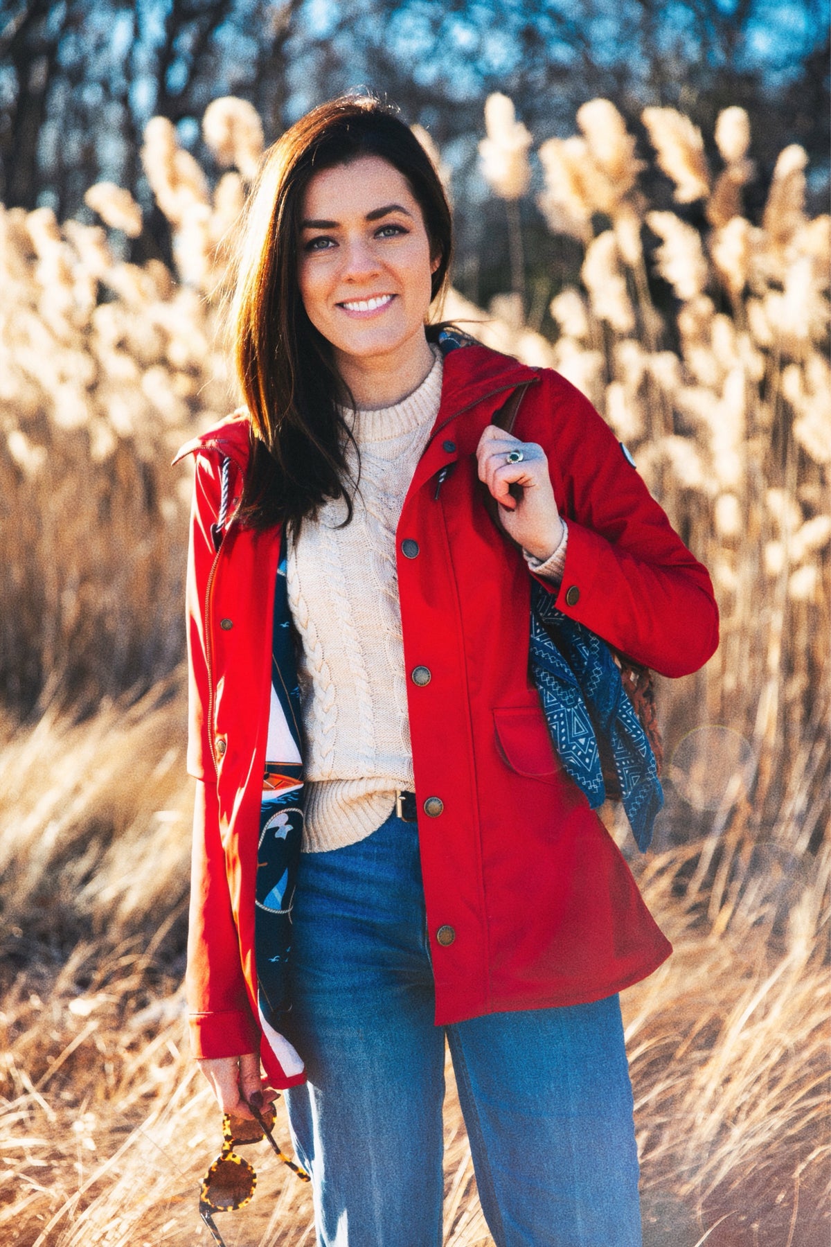 Old Salt Raincoat in Red - Women's