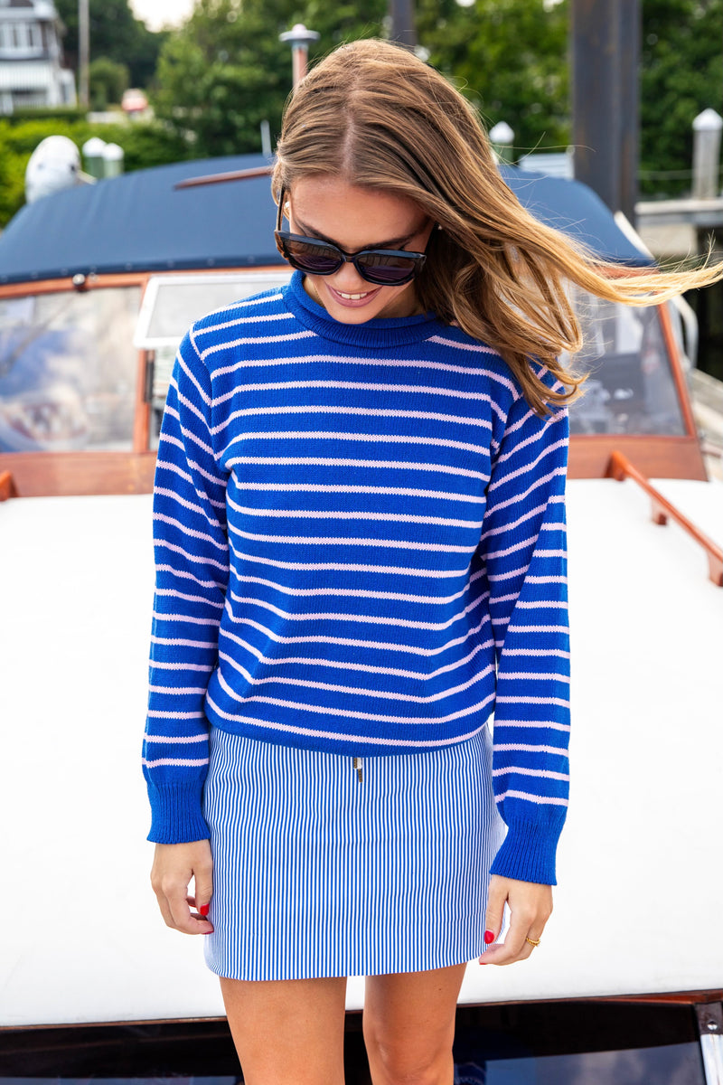 Coastal Cobalt Rollneck Sweater