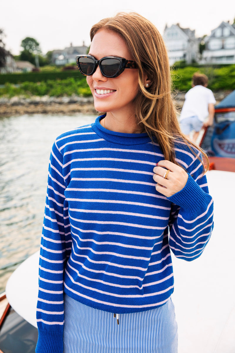 Coastal Cobalt Rollneck Sweater