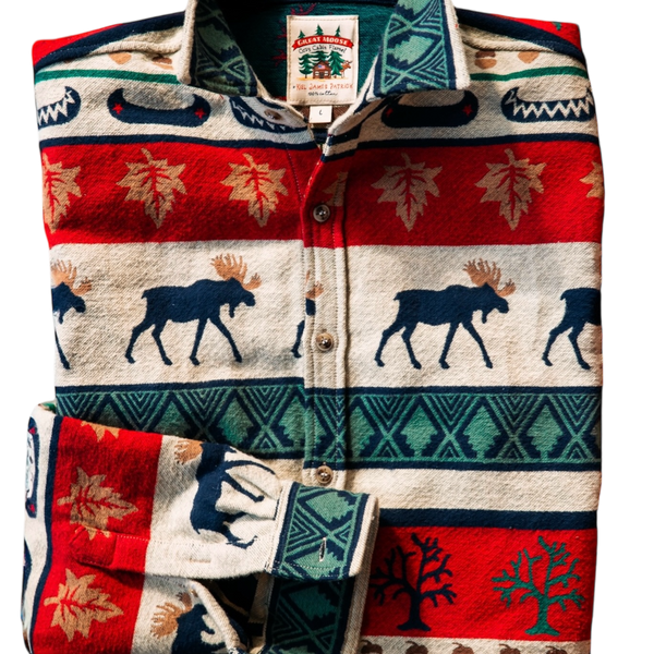 KJP Men's The Great Outdoors Flannel Jacquard Shirt Jacket – Kiel