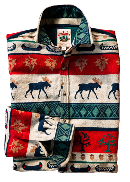 KJP Men's The Great Outdoors Flannel Jacquard Shirt Jacket