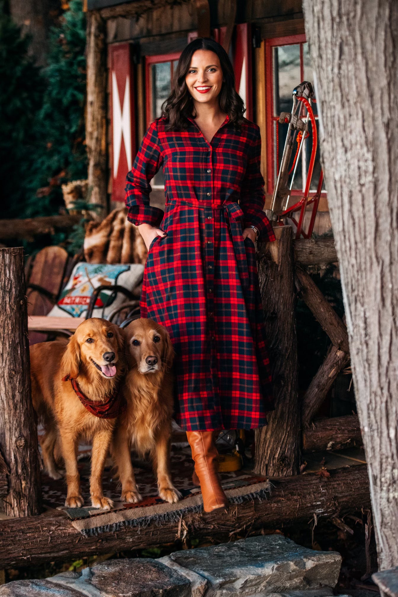 Alpine Lodge Flannel Maxi Dress