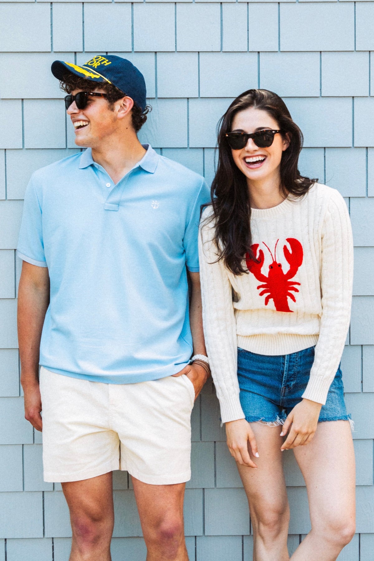 Lobster Cable Knit Sweater in Cream