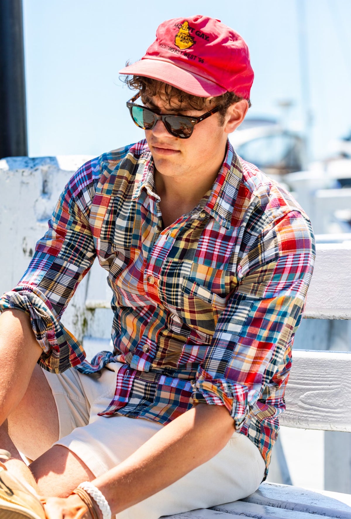 KJP Men's Hyannis Patchwork Madras Long Sleeve Shirt – Kiel James