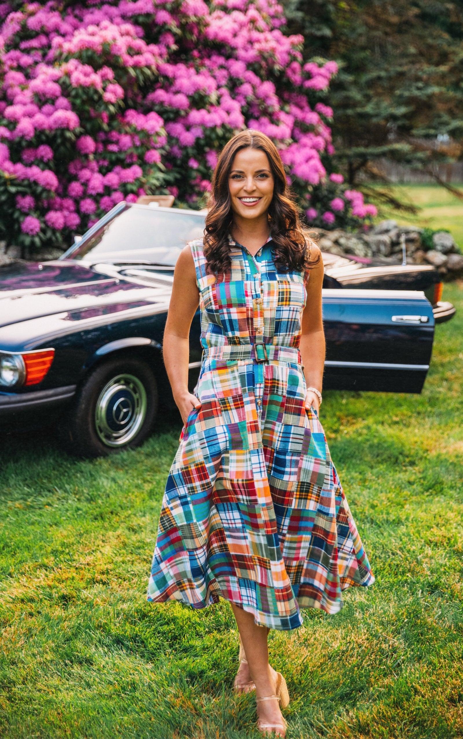 KJP Women's Montauk Patchwork Madras Shirtdress – Kiel James Patrick