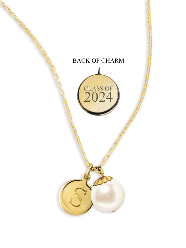 World's Your Oyster Gold Necklace --Class of 2024