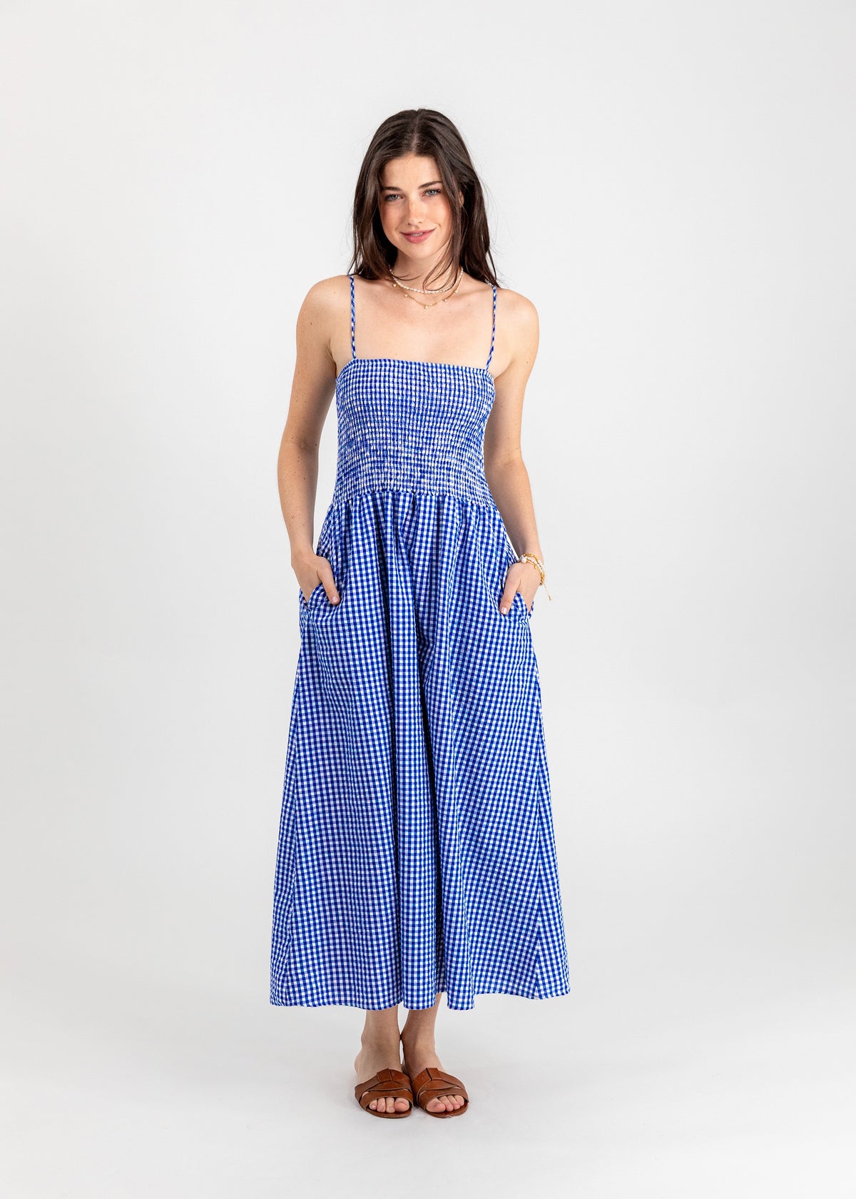 Diana Smocked Gingham Dress