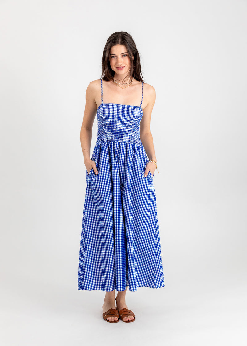 Diana Smocked Gingham Dress