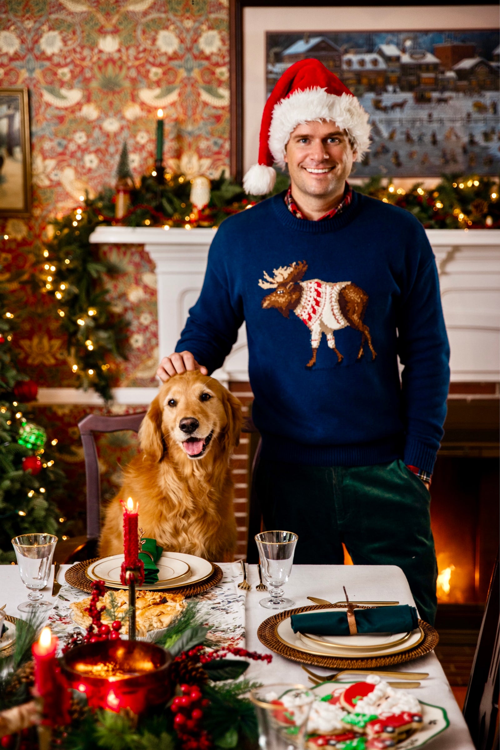 KJP McCallister Moose Crewneck Holiday Sweater – Kiel James Patrick