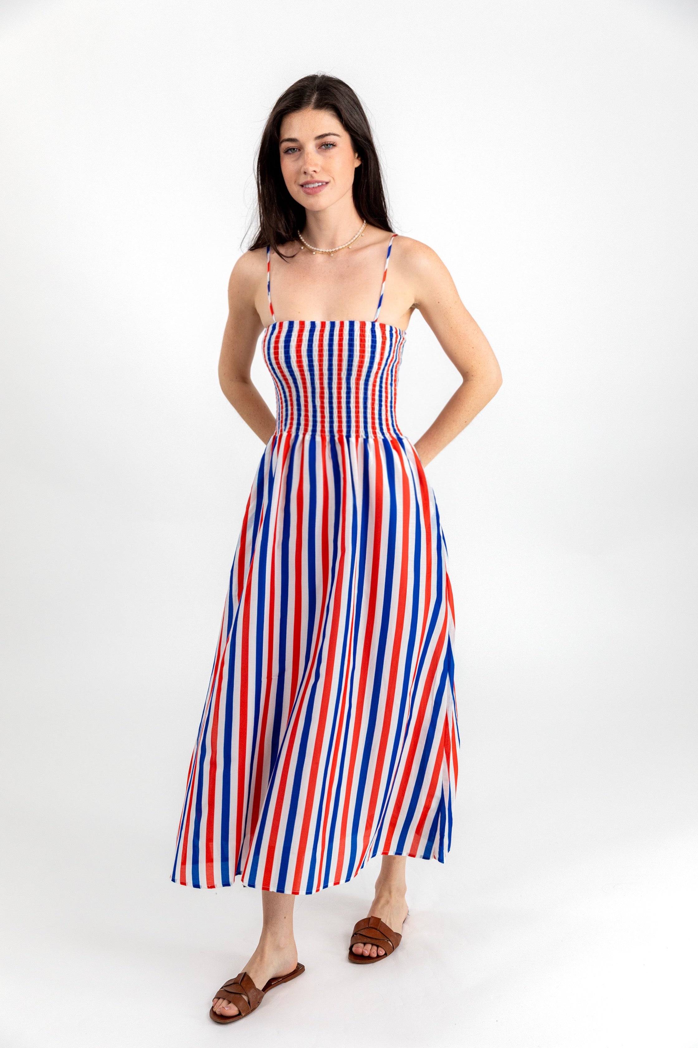 Americana Striped Maxi Dress