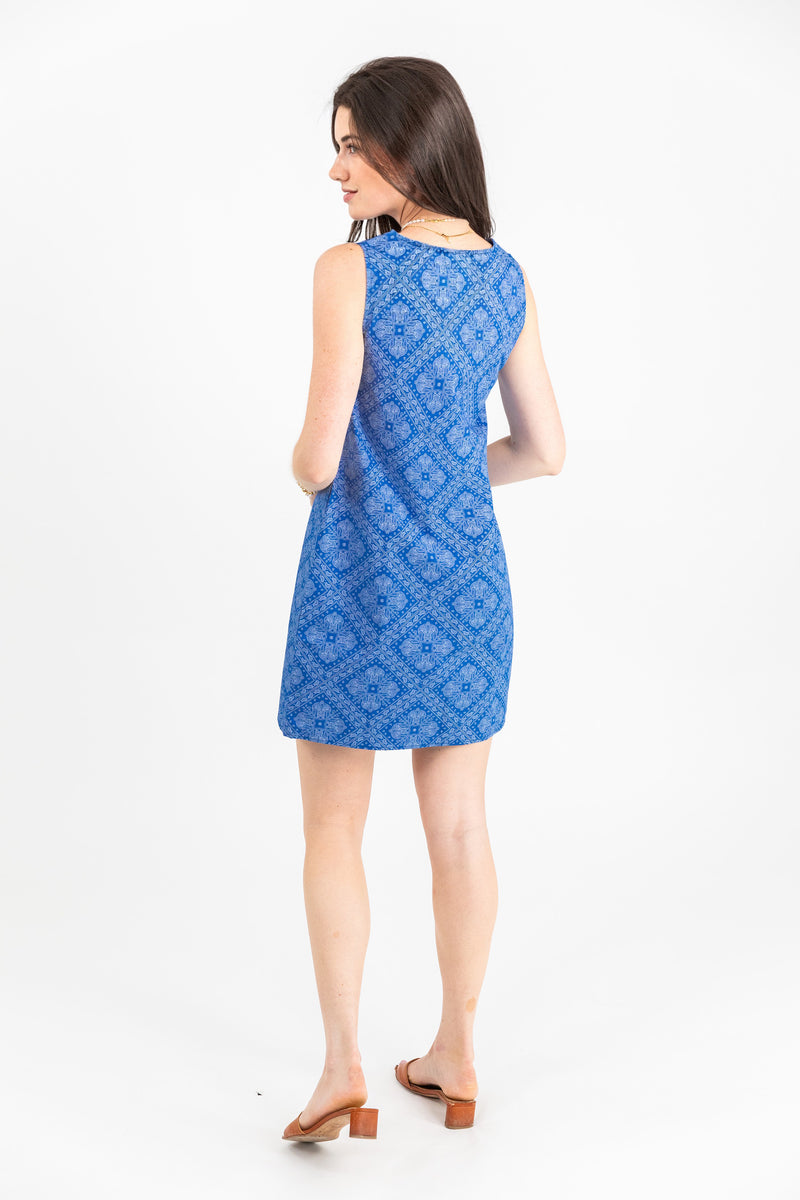 Summer Blues Paisley Shift Dress