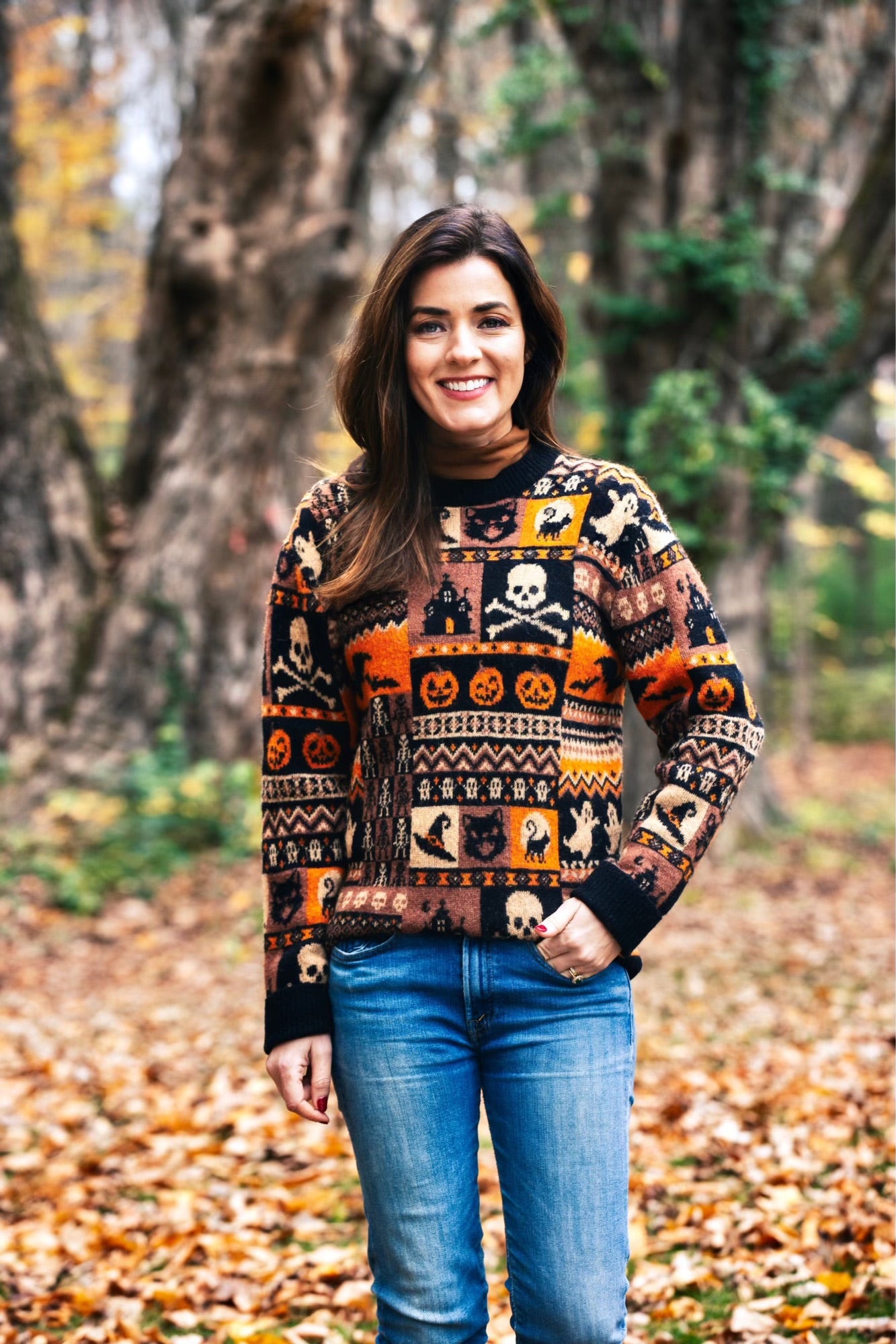 KJP Halloween Patchwork Crewneck Fall Sweater – Kiel James Patrick