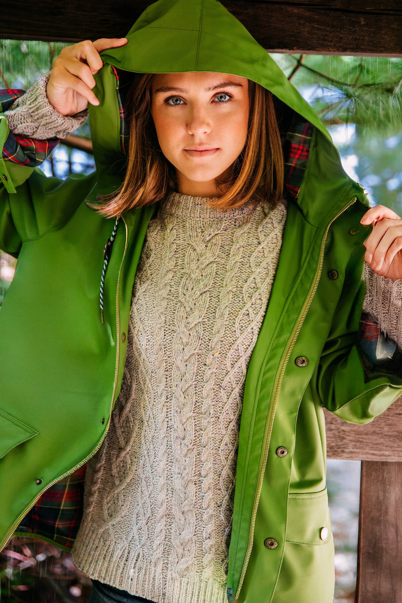 Old Salt Raincoat in Green- Women's