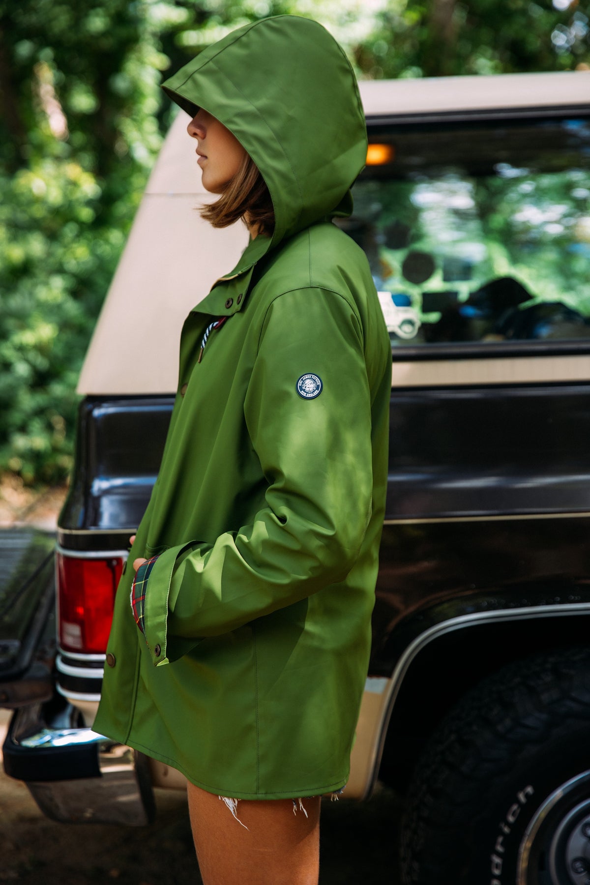 Old Salt Raincoat in Green- Women's